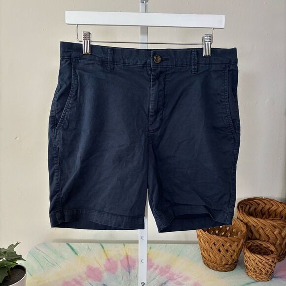 Men's Navy Blue Shorts men’s size 30 with 7” inseam navy flat front shorts - Picture 5 of 5